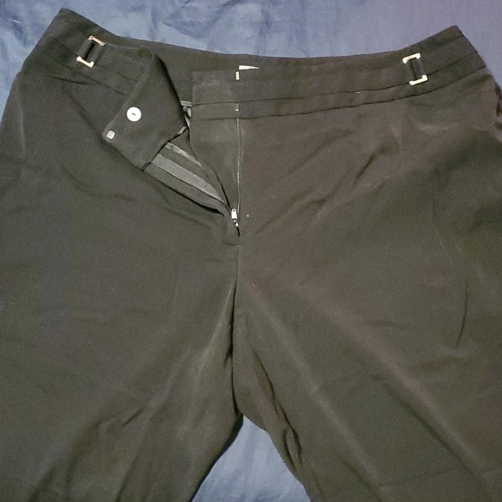 Black Wide Leg Dress Slacks